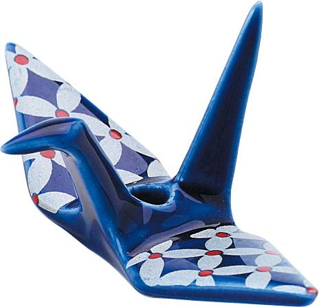 Portainciensos Grulla de Origami ( Azul Marino )