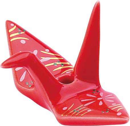 Portainciensos Grulla de Origami ( Bermellón )