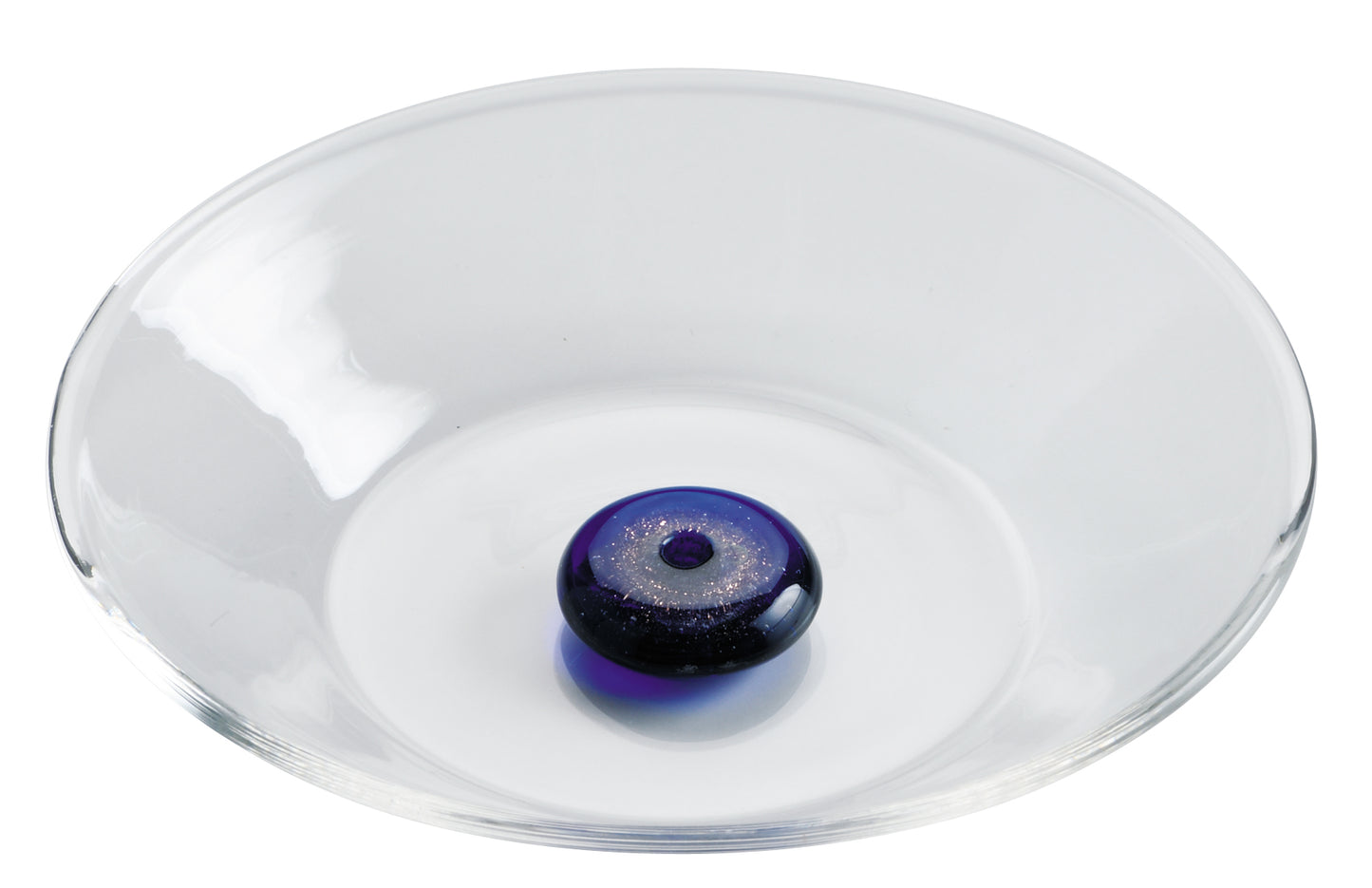 Plato de vidrio brillante ( Índigo )