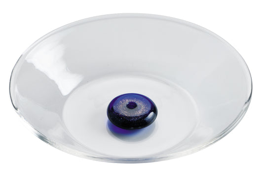 Plato de vidrio brillante ( Índigo )