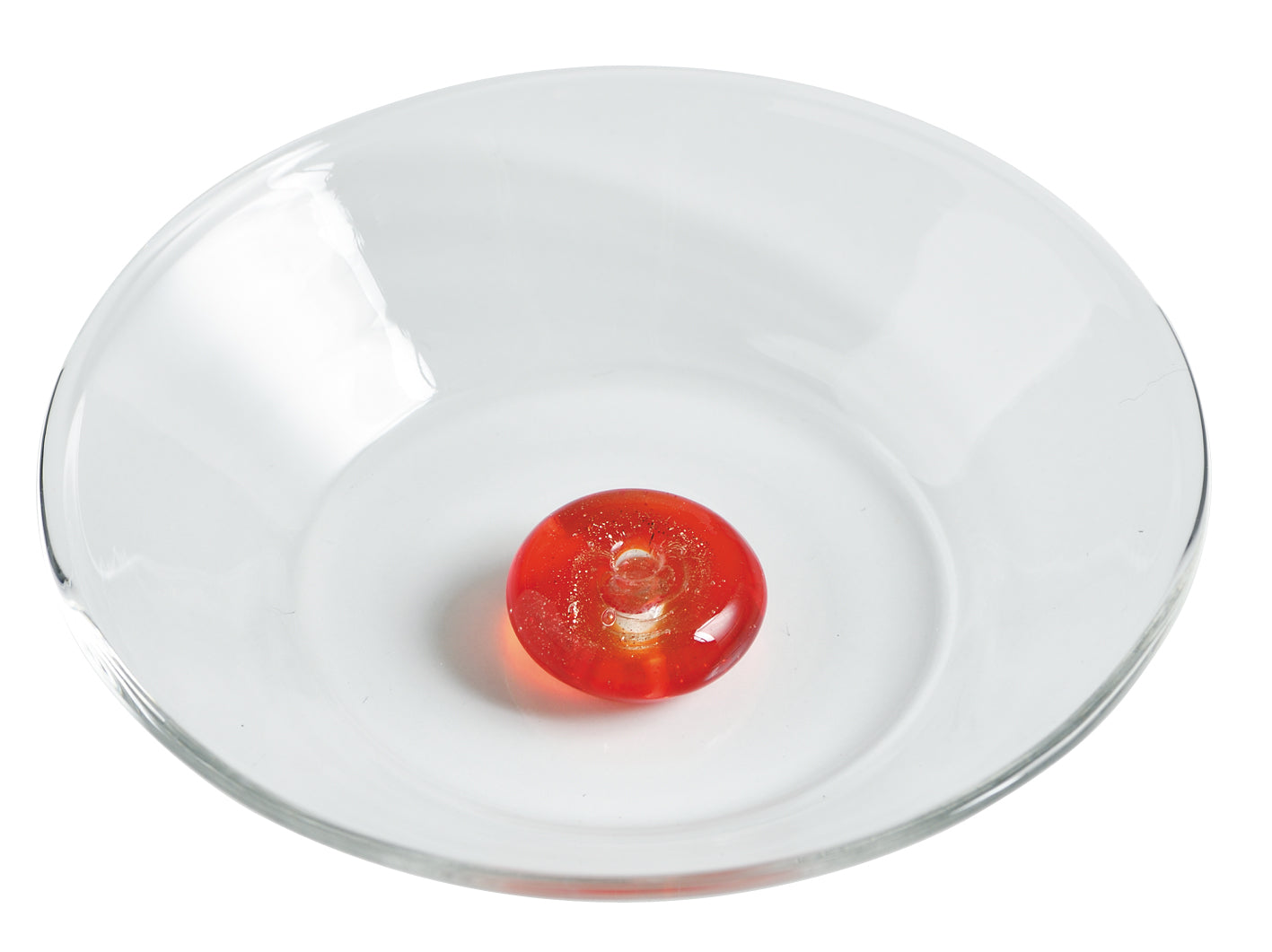 Plato de vidrio brillante ( Bermellón )