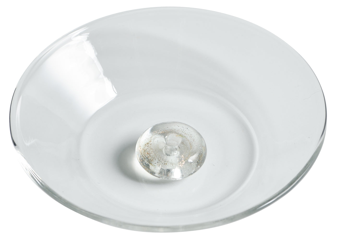 Plato de vidrio brillante ( transparente )