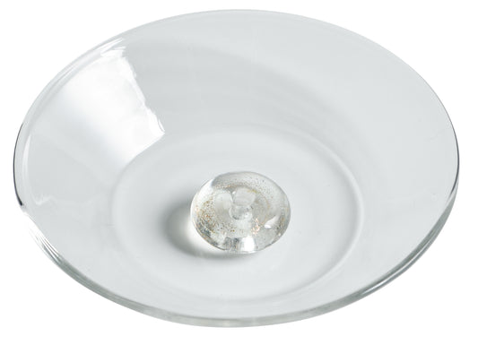 Plato de vidrio brillante ( transparente )
